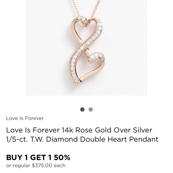 Jewelry - 1/5ct diamond Rose Gold “love is forever” necklace